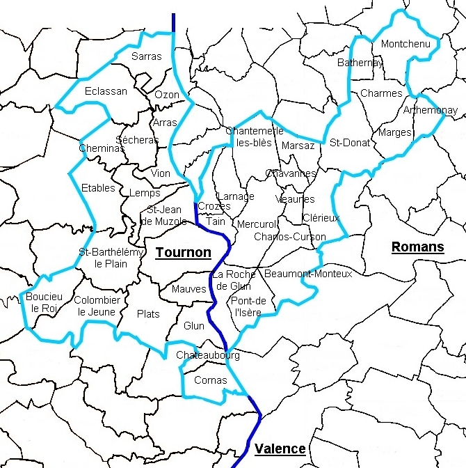 Secteur géographique du Service de Santé au Travail de Tain Tournon et région